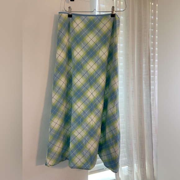 2004 Tommy Hilfiger Plaid Skirt 100% Cotton Women’s Midi - Picture 2 of 9